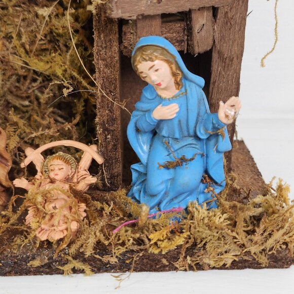 Nativity Set Christmas Manger Creche 6.5" Mary Joseph Jesus made in Italy - Picture 9 of 9